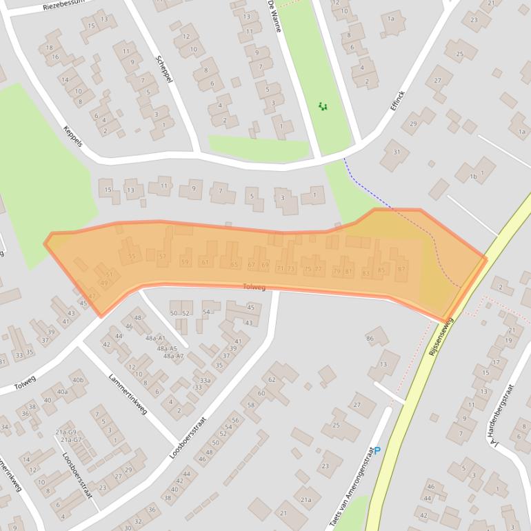 Kaart van postcodegebied 7475BH.