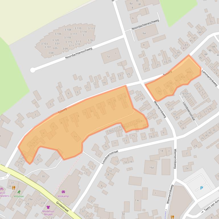 Kaart van postcodegebied 7475BJ.