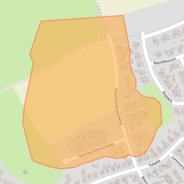 Kaart van postcodegebied 7475BL.