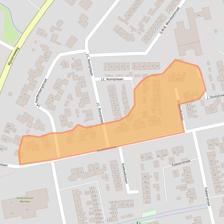Kaart van postcodegebied 7475CK.