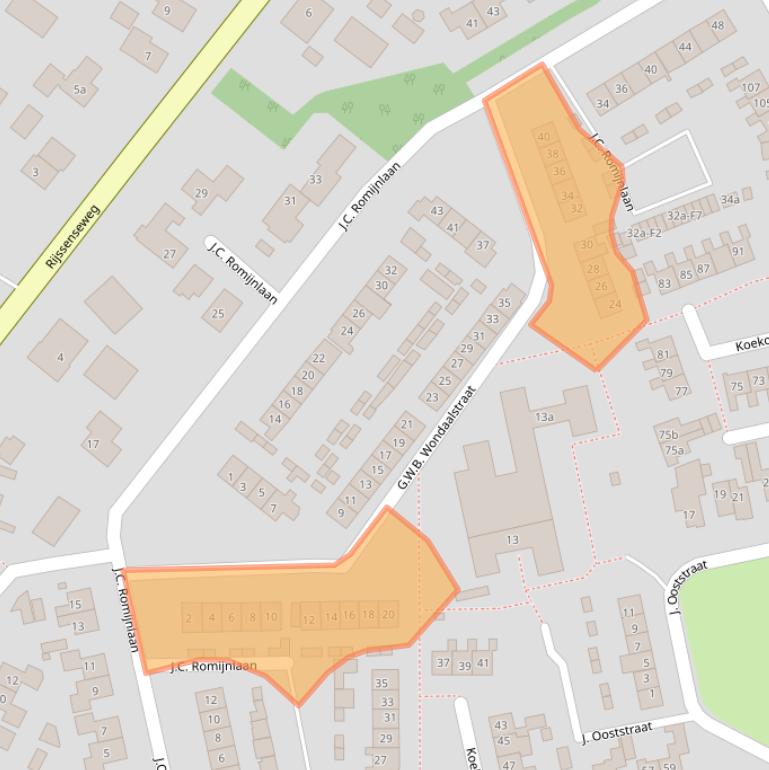 Kaart van postcodegebied 7475CW.