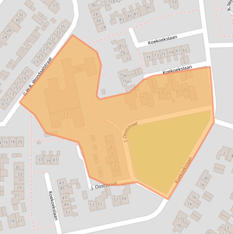 Kaart van postcodegebied 7475CX.