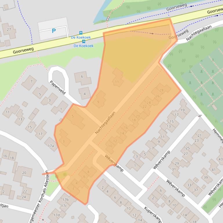 Kaart van postcodegebied 7475DE.