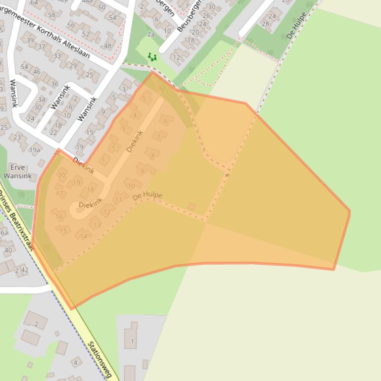 Kaart van postcodegebied 7475DS.
