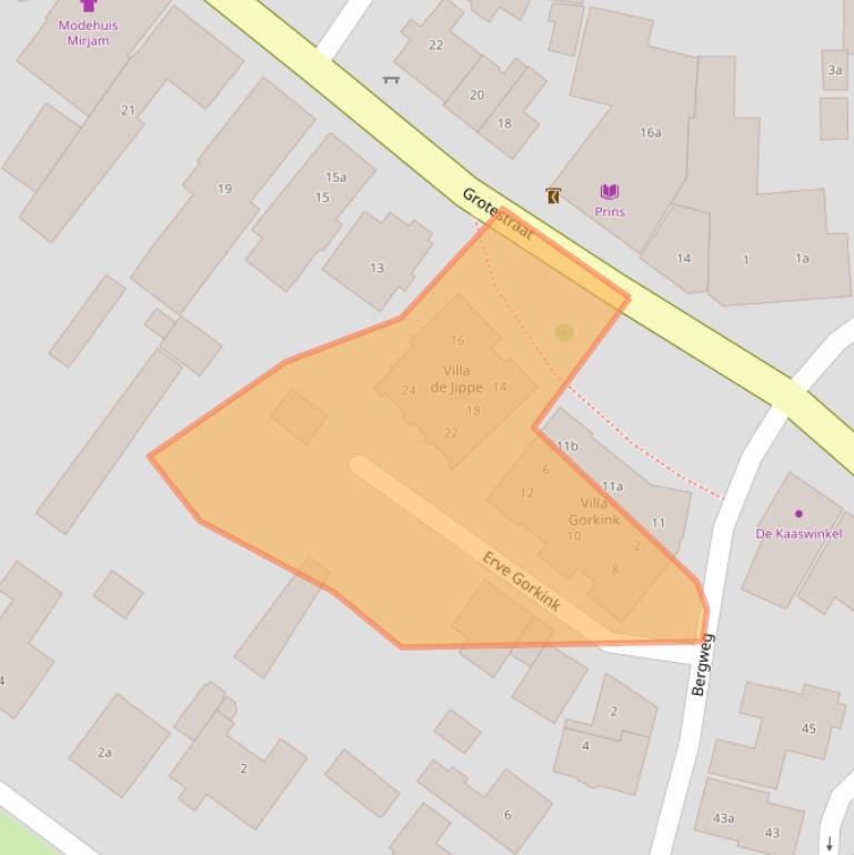 Kaart van postcodegebied 7475HA.