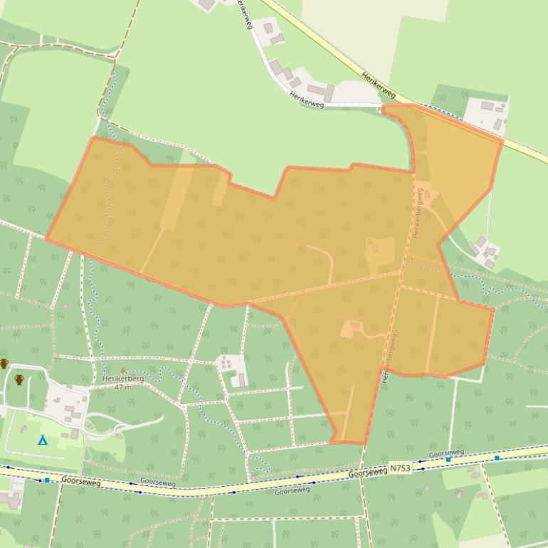 Kaart van postcodegebied 7475NB.
