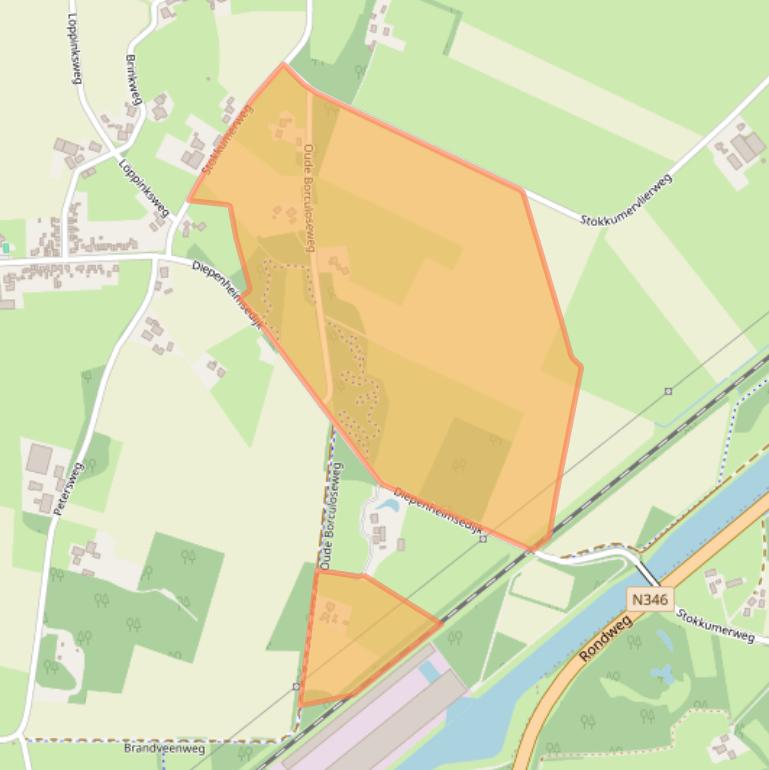 Kaart van postcodegebied 7475NE.