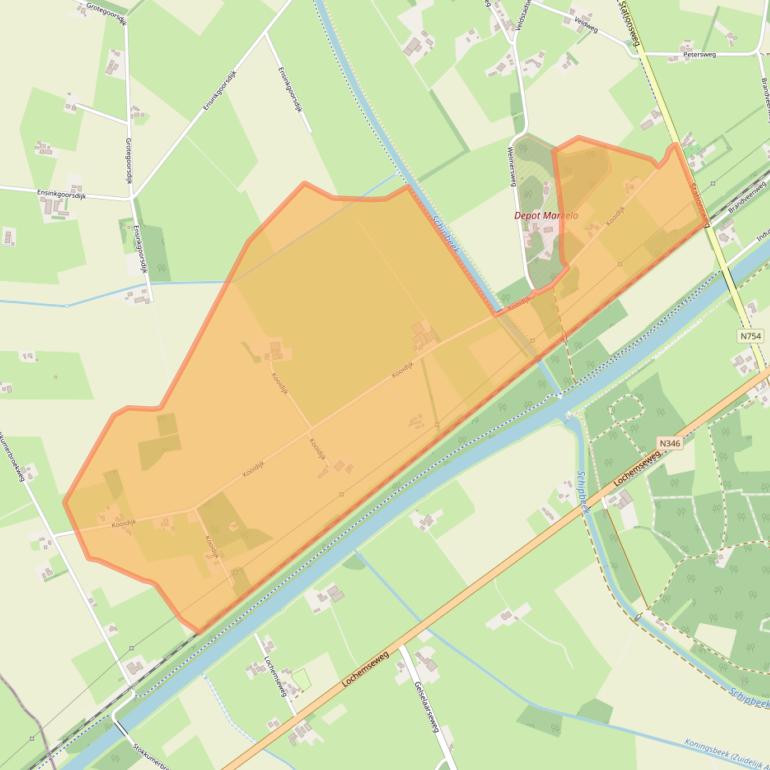 Kaart van postcodegebied 7475PH.