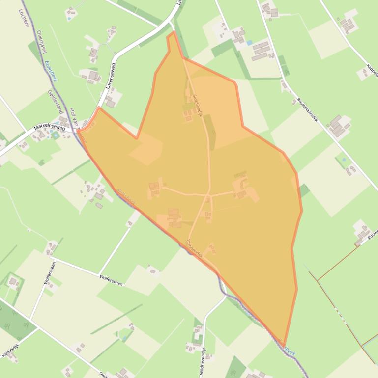 Kaart van postcodegebied 7475RC.