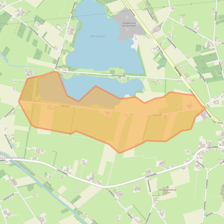 Kaart van postcodegebied 7475RG.