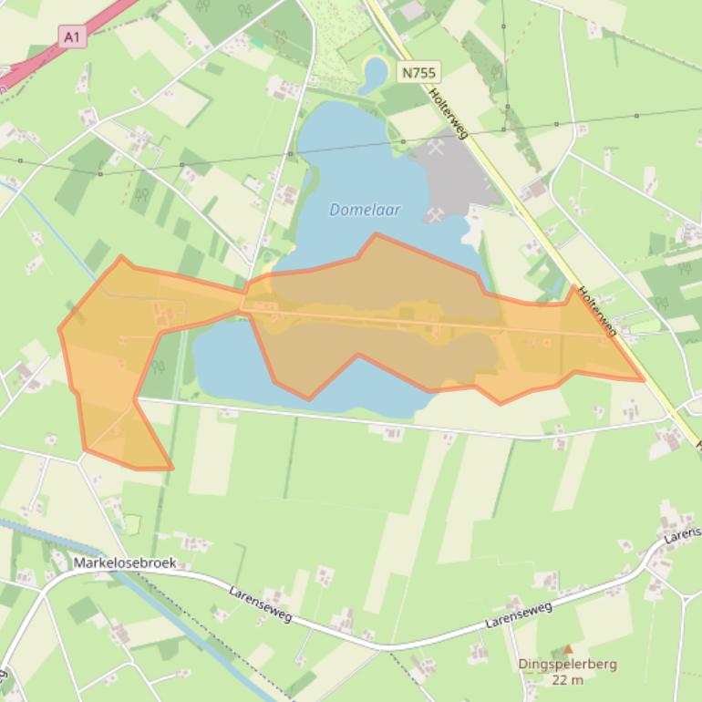 Kaart van postcodegebied 7475RH.