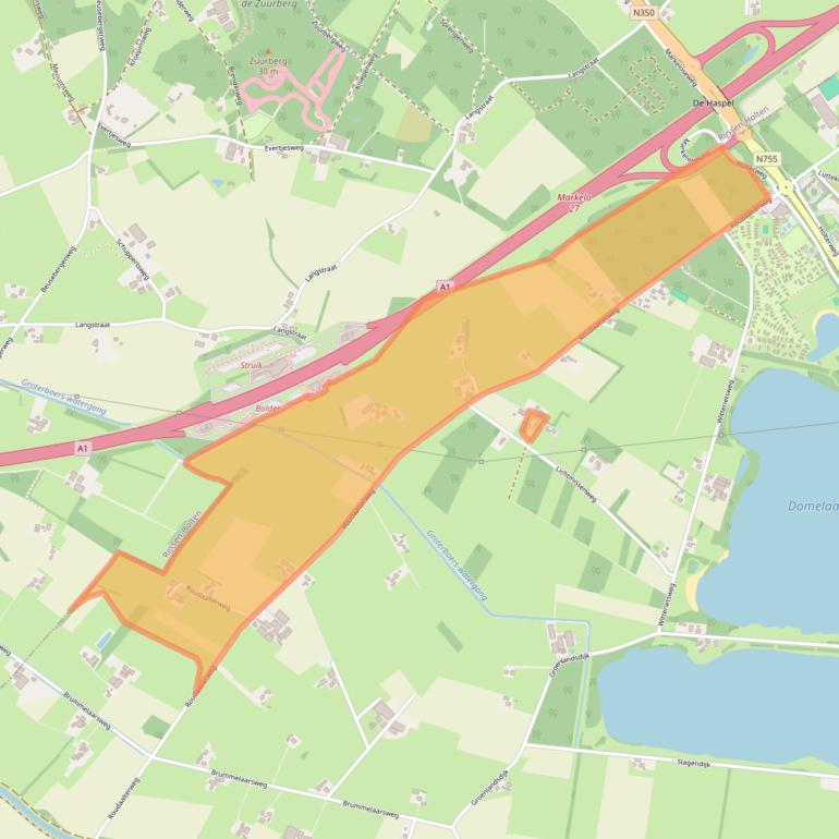 Kaart van postcodegebied 7475RM.