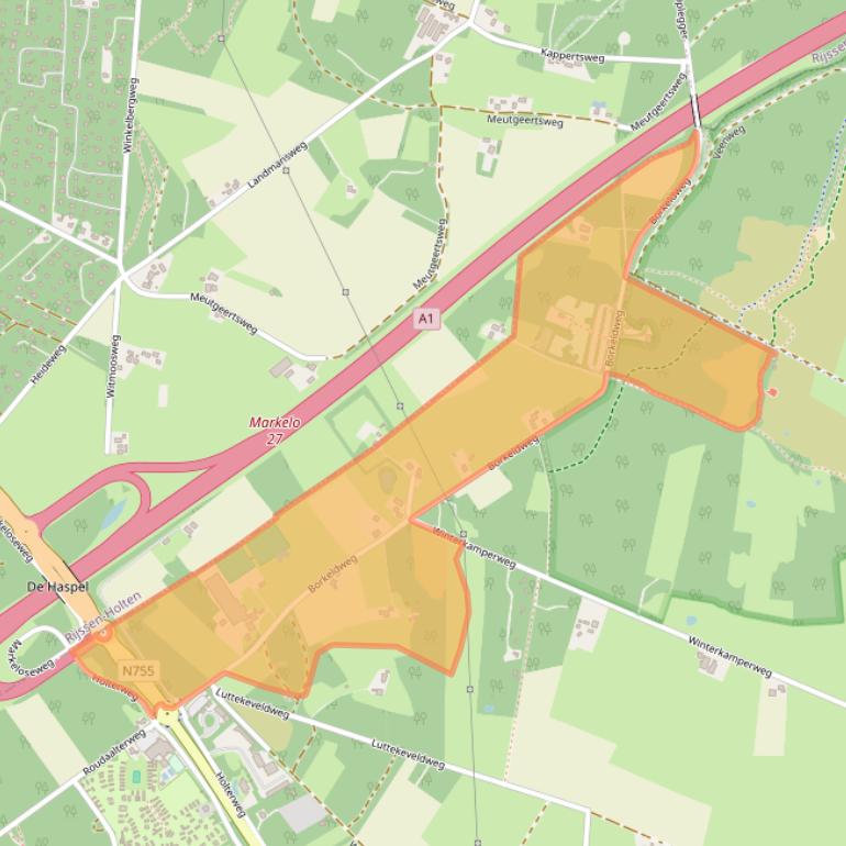 Kaart van postcodegebied 7475RV.