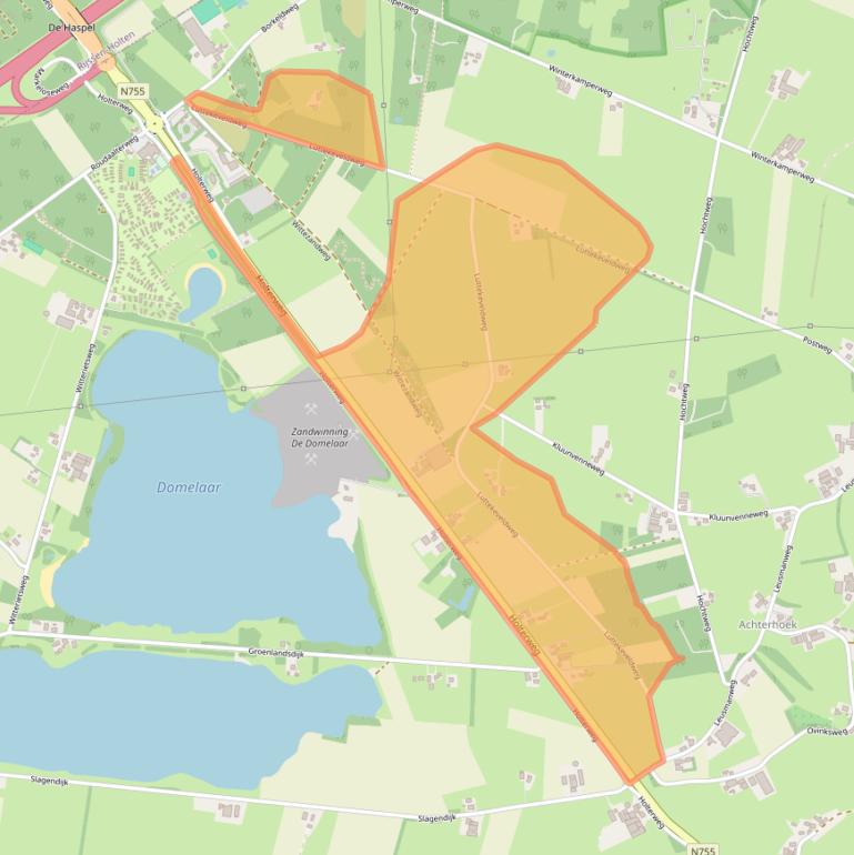 Kaart van postcodegebied 7475RX.