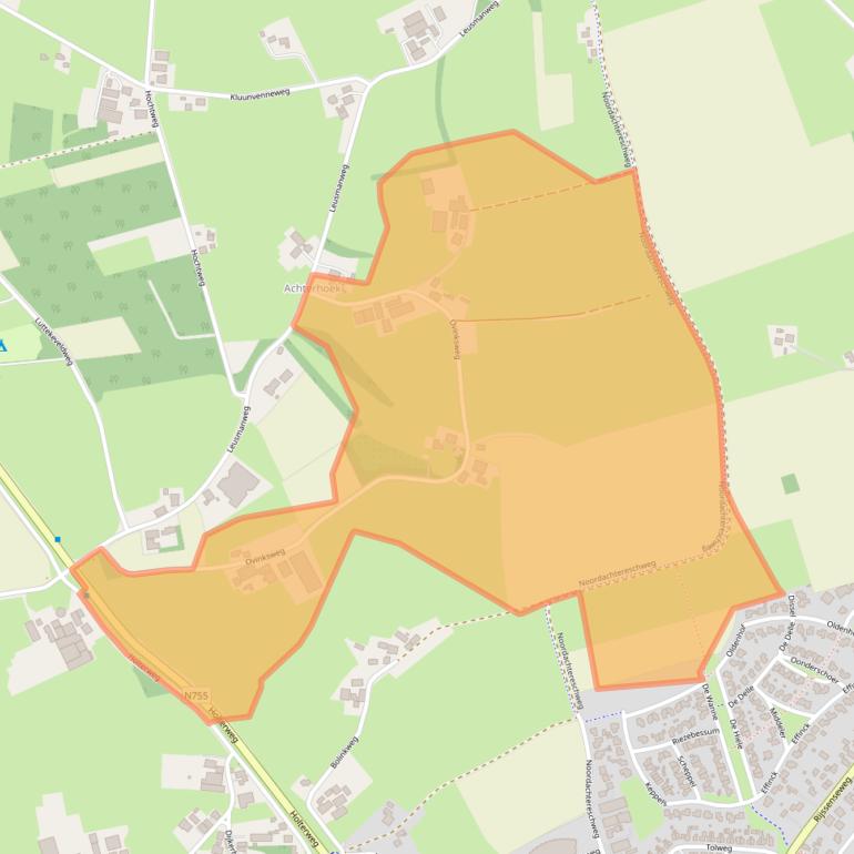Kaart van postcodegebied 7475SB.