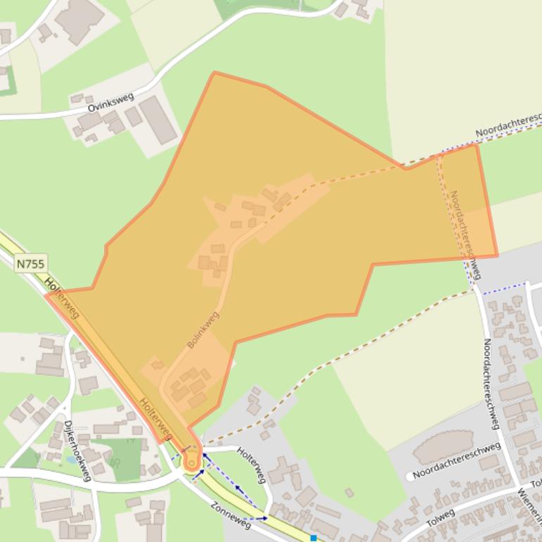 Kaart van postcodegebied 7475SC.