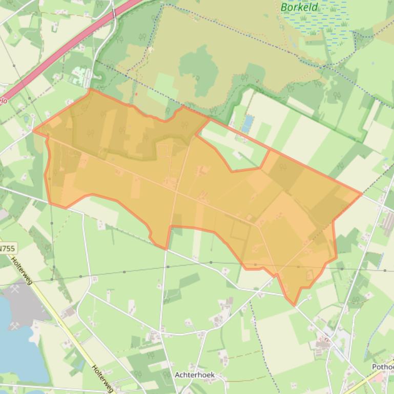 Kaart van postcodegebied 7475SJ.