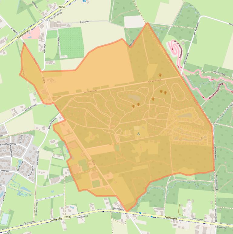 Kaart van postcodegebied 7475SL.