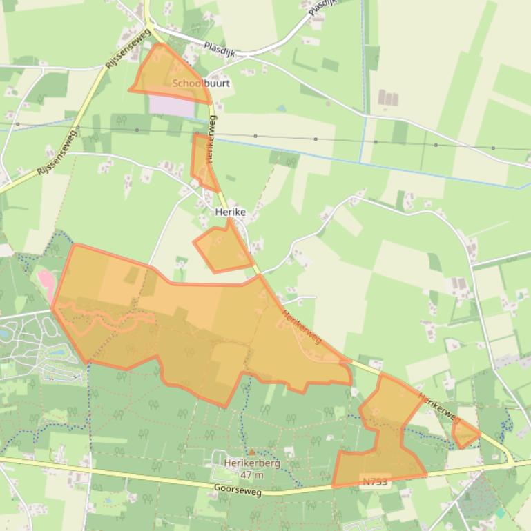 Kaart van postcodegebied 7475TS.