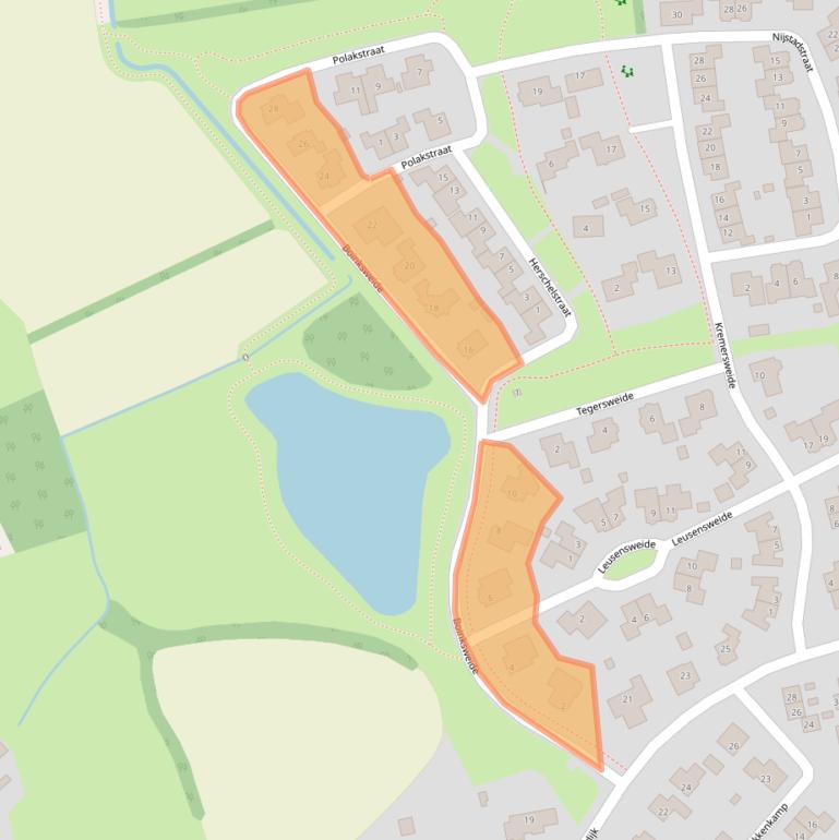 Kaart van postcodegebied 7478DC.