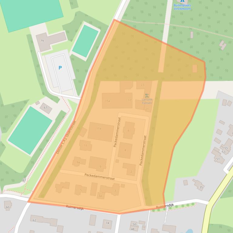 Kaart van postcodegebied 7478DE.