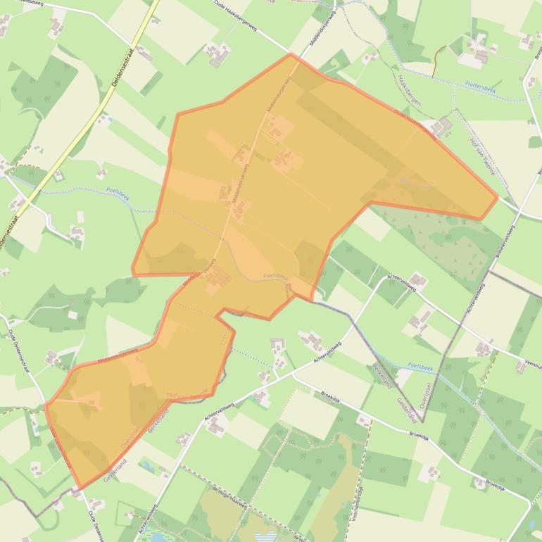Kaart van postcodegebied 7478PK.