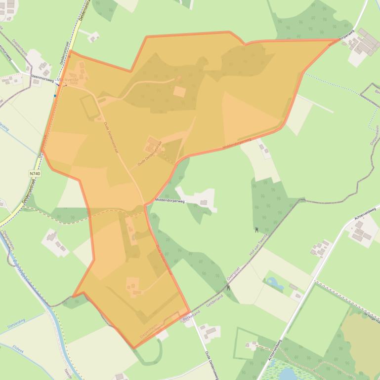Kaart van postcodegebied 7478PL.