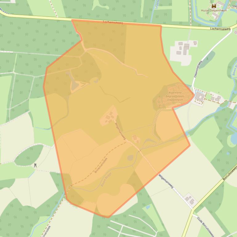 Kaart van postcodegebied 7478RL.