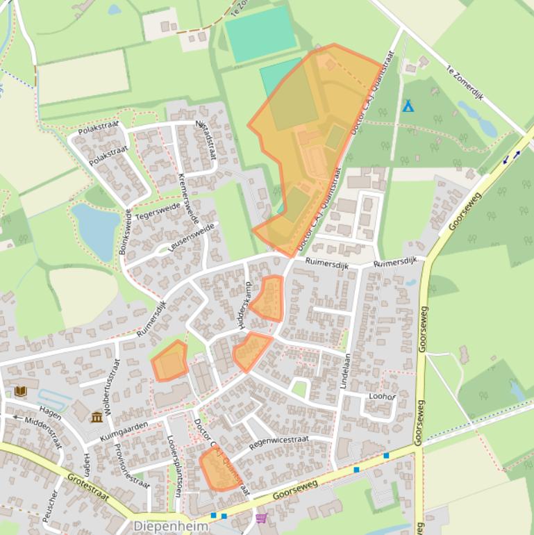 Kaart van postcodegebied 7478XA.