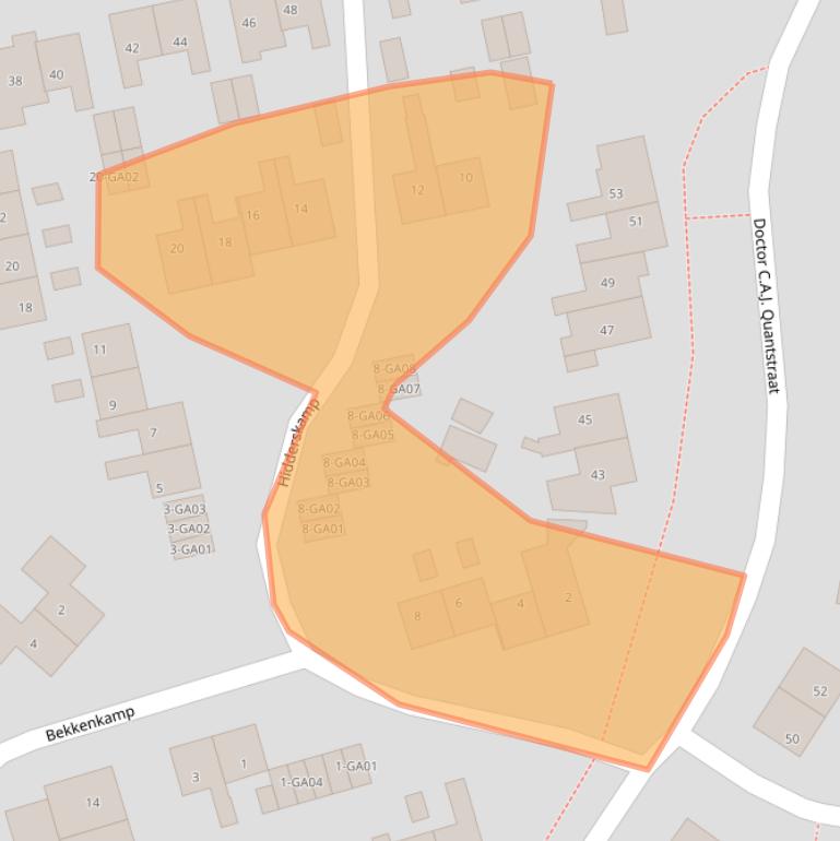 Kaart van postcodegebied 7478XG.