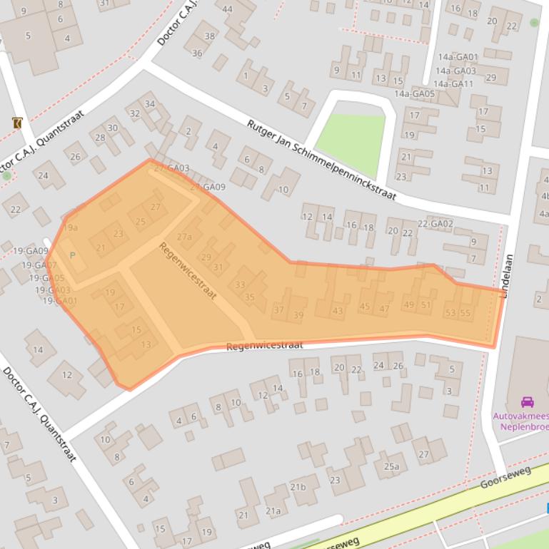 Kaart van postcodegebied 7478XK.