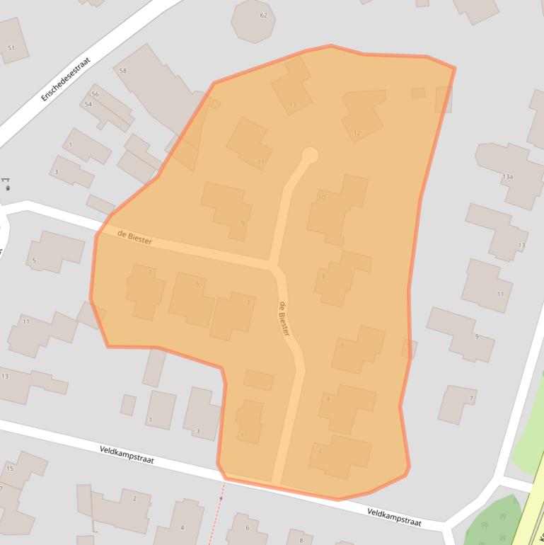 Kaart van postcodegebied 7481BB.