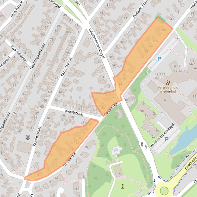 Kaart van postcodegebied 7481BX.