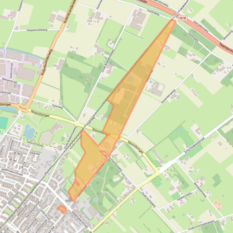 Kaart van postcodegebied 7481CA.