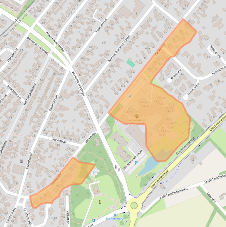 Kaart van postcodegebied 7481CB.