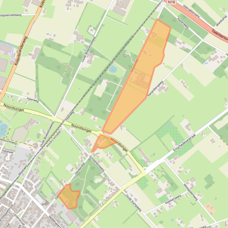 Kaart van postcodegebied 7481CD.