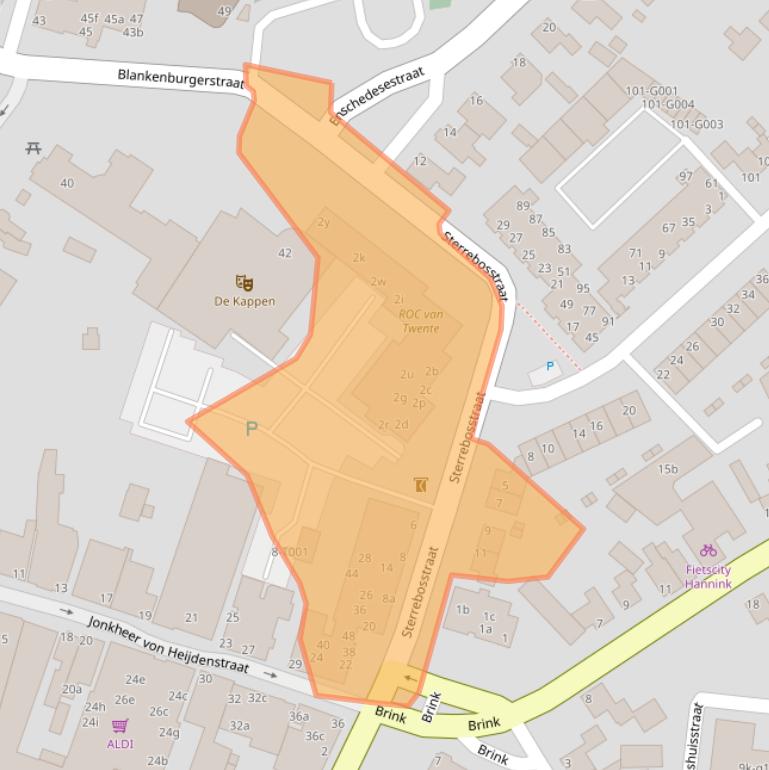 Kaart van postcodegebied 7481DD.