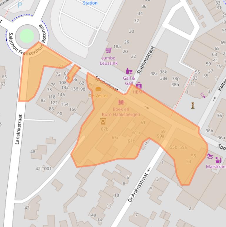 Kaart van postcodegebied 7481HX.