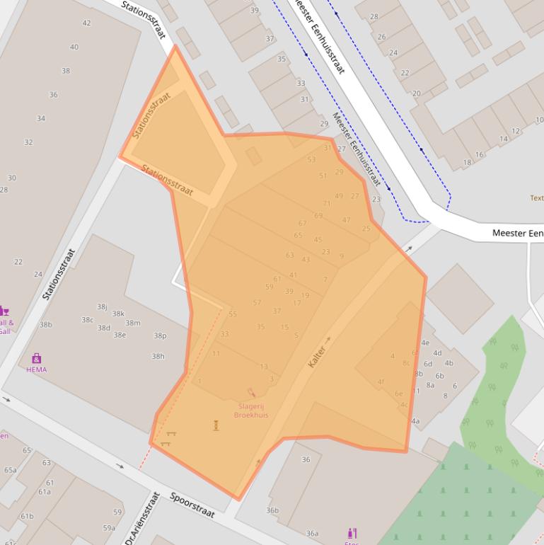 Kaart van postcodegebied 7481LR.