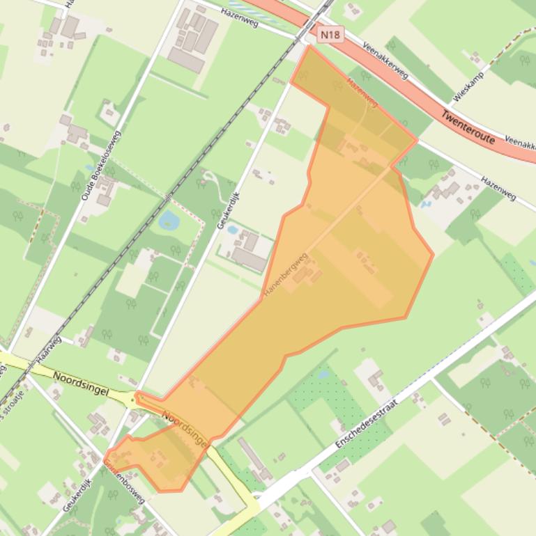 Kaart van postcodegebied 7481PB.