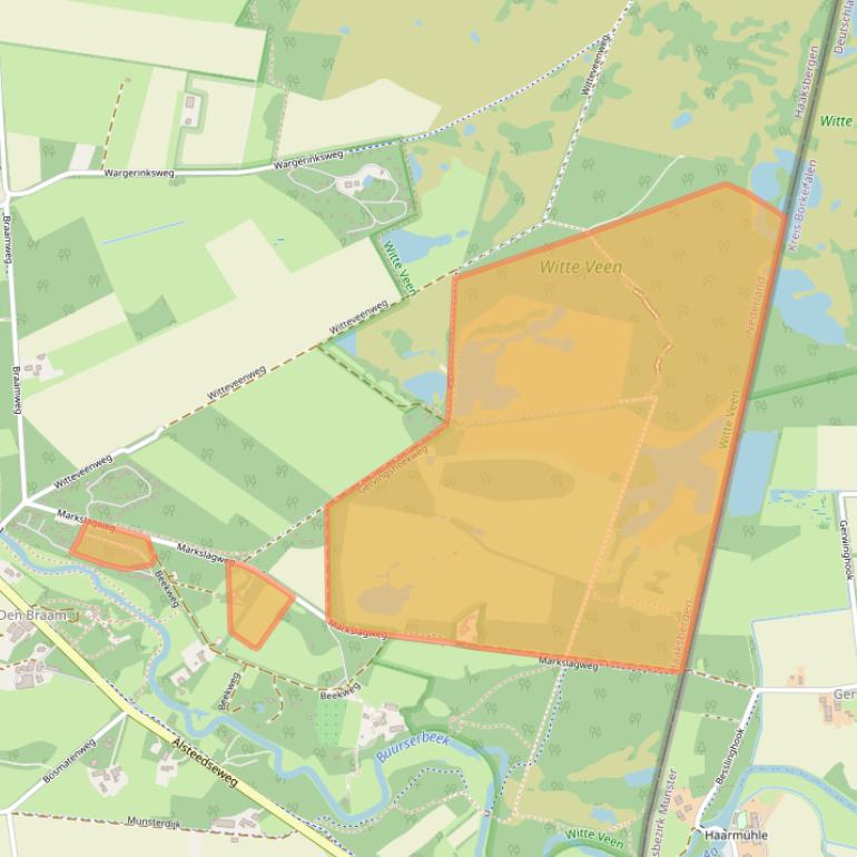 Kaart van postcodegebied 7481RE.