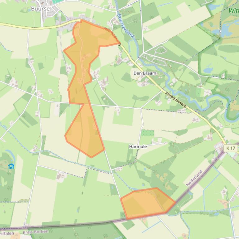 Kaart van postcodegebied 7481SE.