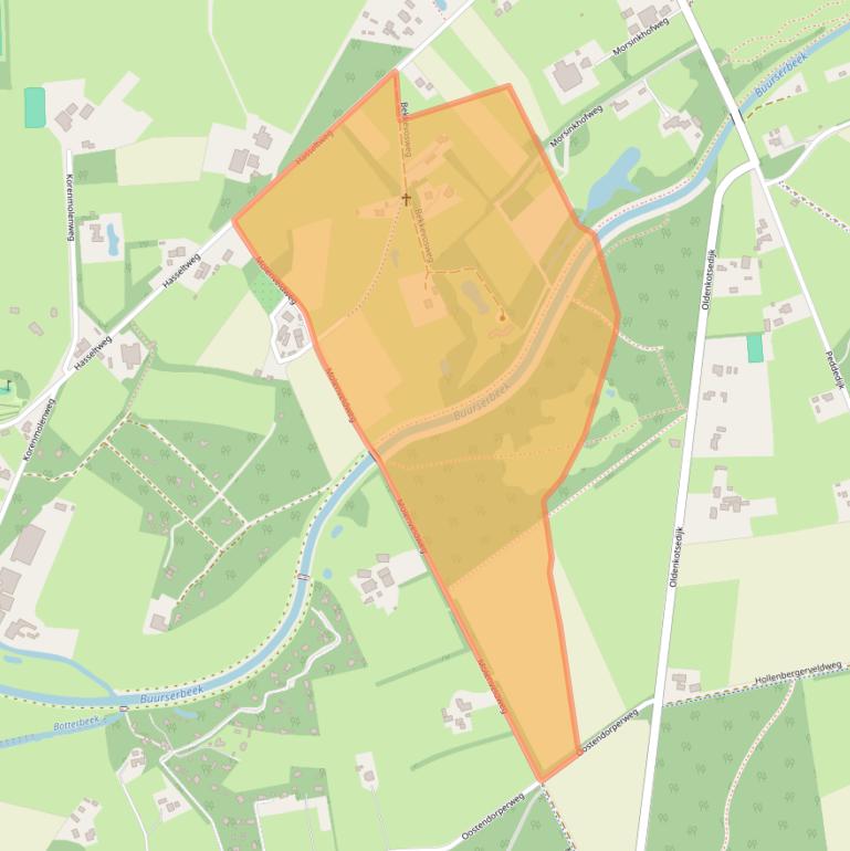 Kaart van postcodegebied 7481SW.