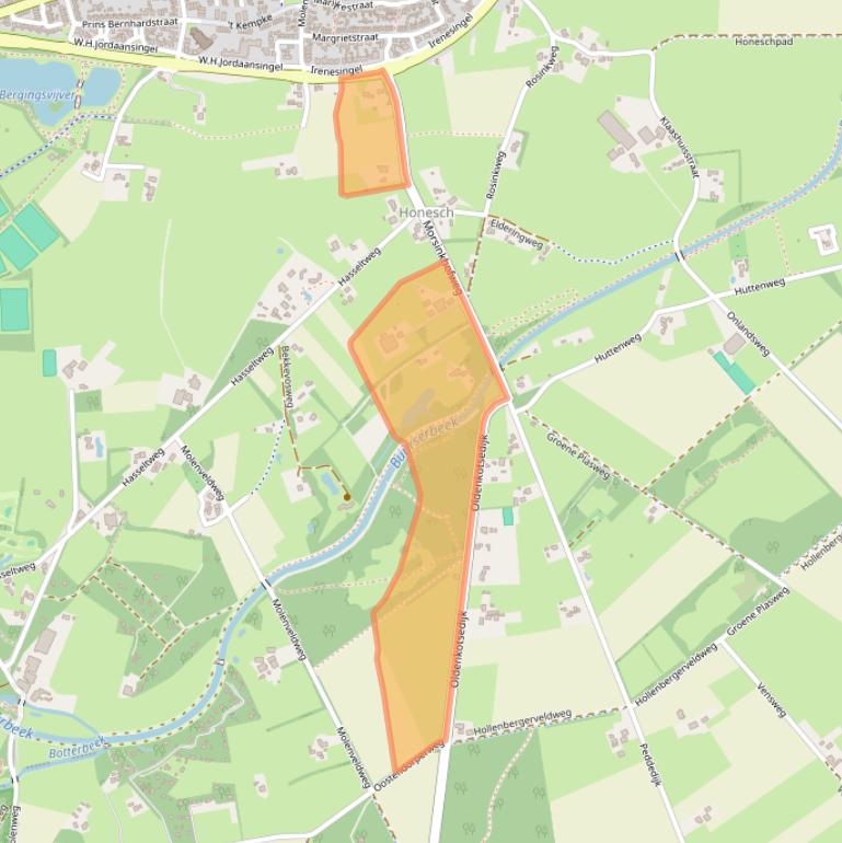 Kaart van postcodegebied 7481TT.