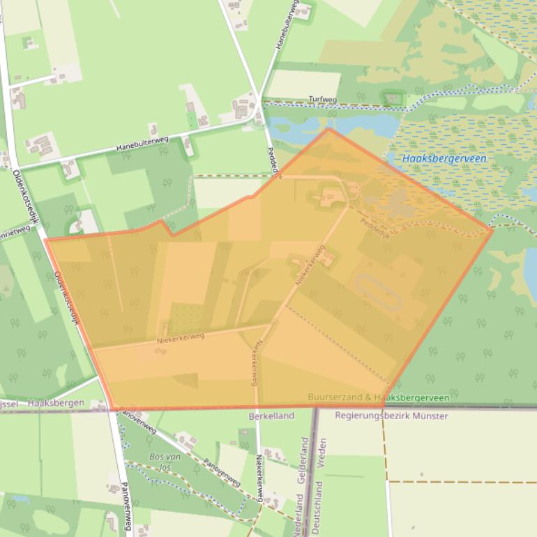 Kaart van postcodegebied 7481TZ.