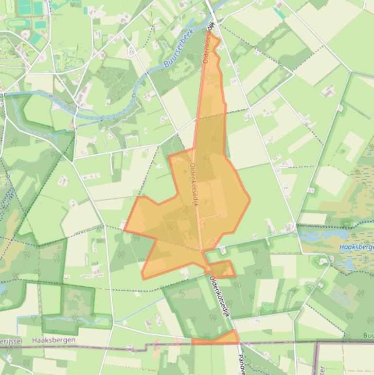 Kaart van postcodegebied 7481VA.