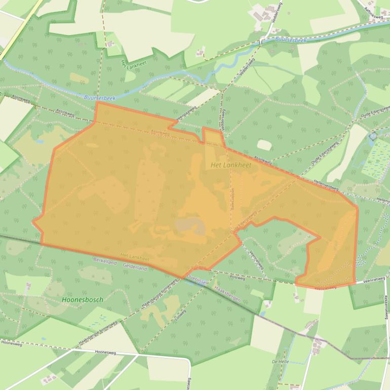 Kaart van postcodegebied 7481VW.