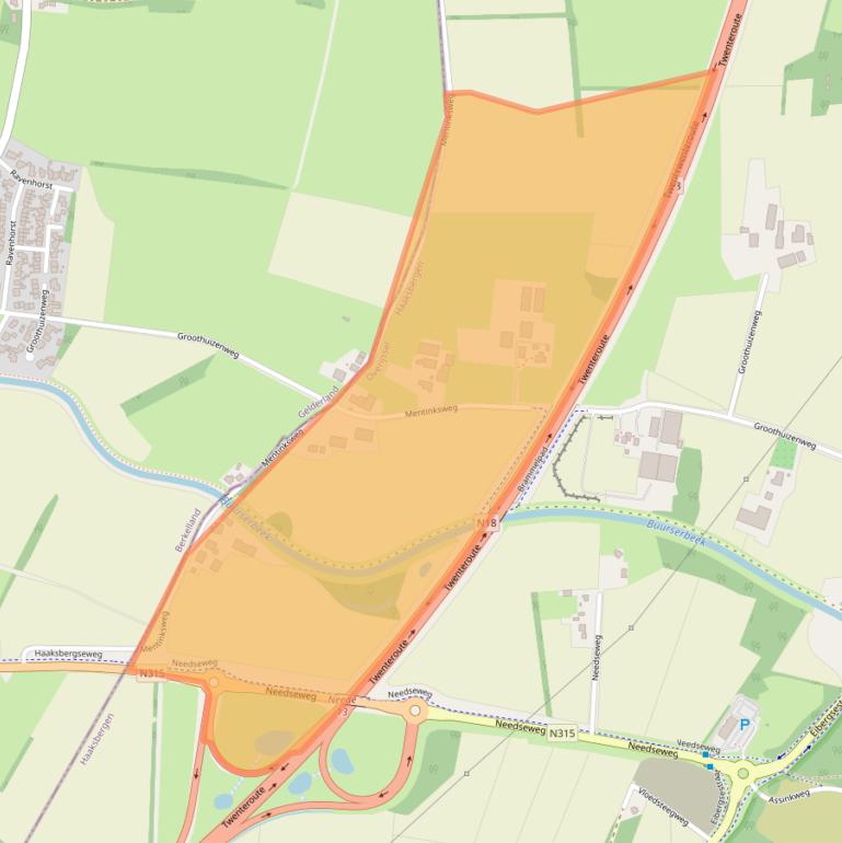 Kaart van postcodegebied 7481WB.