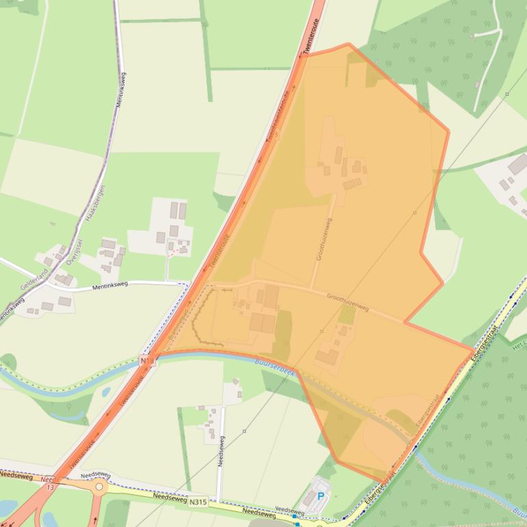 Kaart van postcodegebied 7481WD.