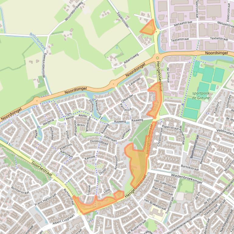 Kaart van postcodegebied 7482AA.